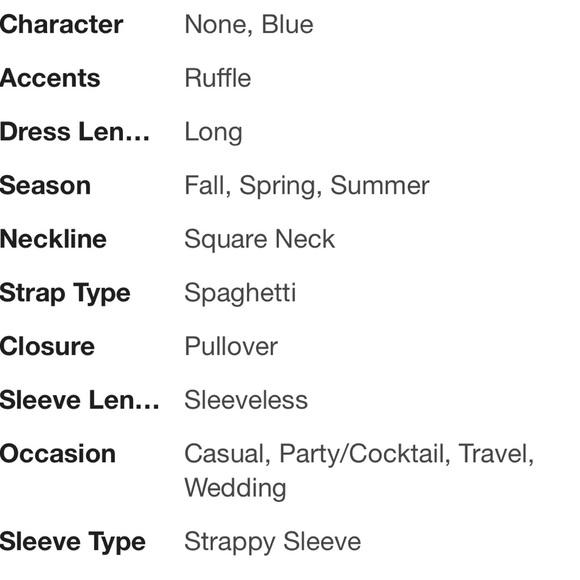 Angie Smocked sundress blue, green, white Floral, ruffle angled hem.Maxi boho S - Picture 8 of 8